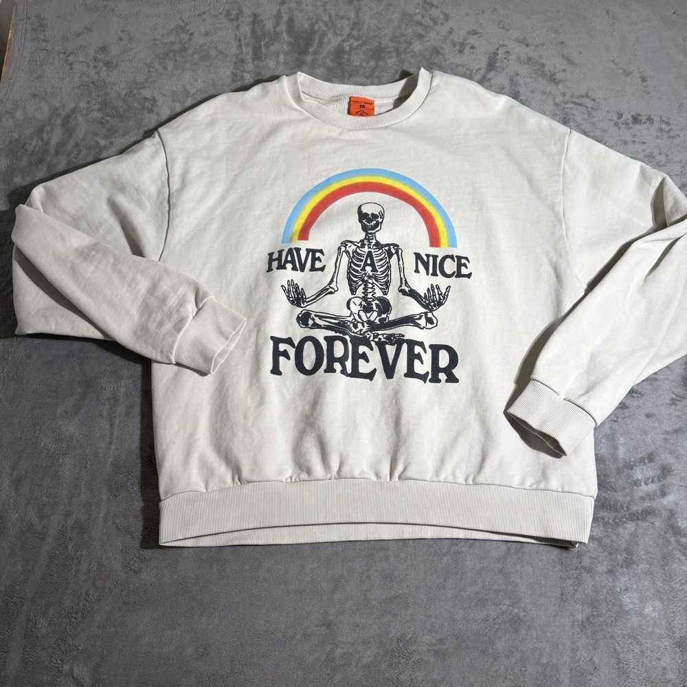 Lonely Ghost Have A Nice Forever 3XL Crewneck Cream